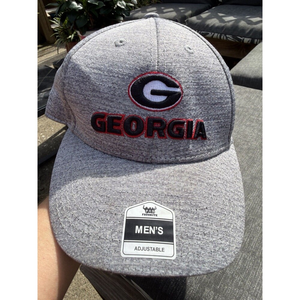 GEORGIA BULLDOGS ADJUSTABLE SNAPBACK HAT GRAY MVP STYLE